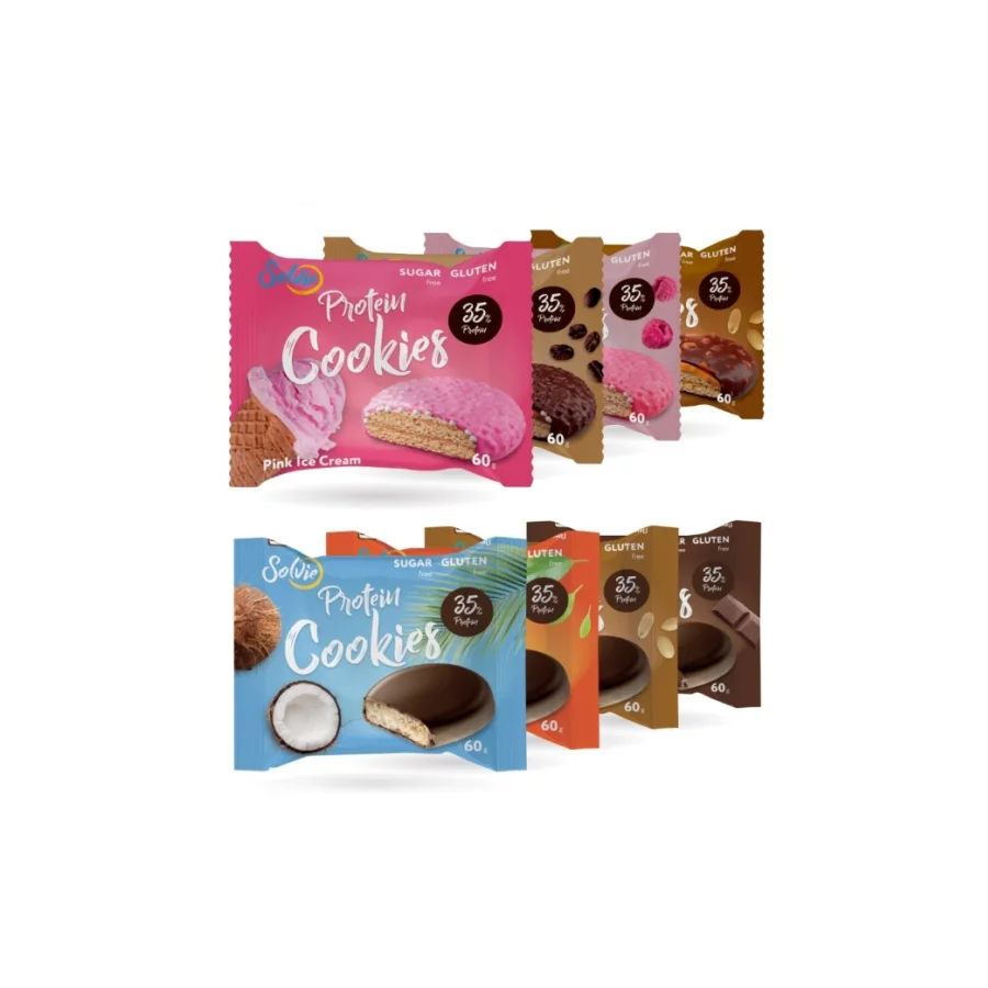 "Protein cookies" protein cookies, glazed with milk chocolate, without sugar/ready-made confectionery product, in an assortment of flavors
