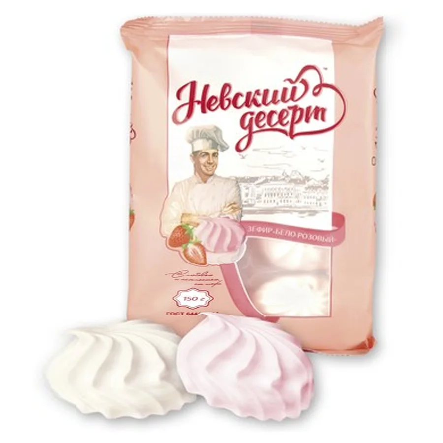 Зефир Невский десерт Бело-розовый