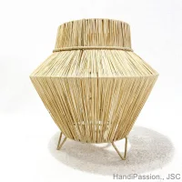 Rafia Palm Lampshade, Celling Lamp, Pendant Light, for Table Floor, Home Decor, Manufactured in Vietnam