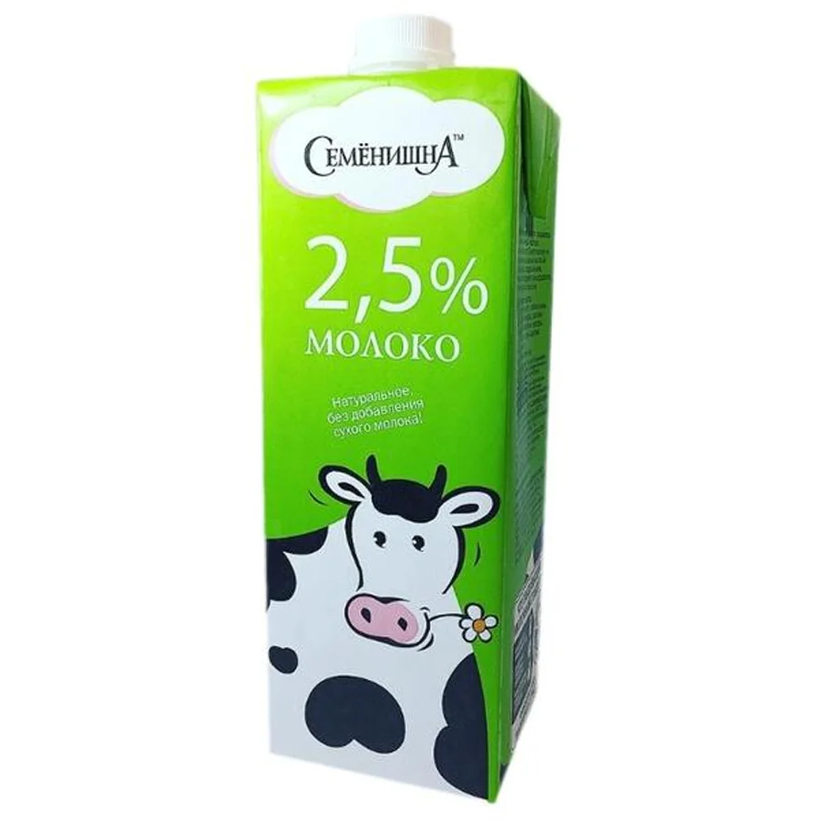 Молоко "Семёнишна" 2,5%