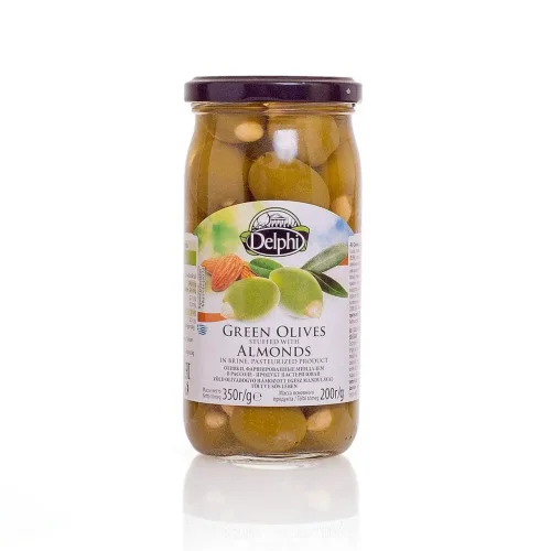 Olives stuffed with almonds in DELPHI brine 350g