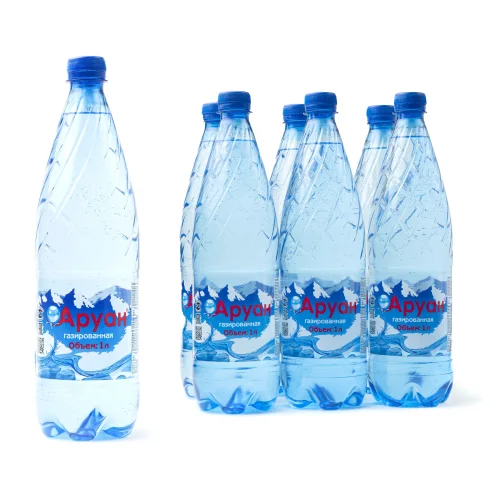 Natural drinking water Aruan 1 l carbonated