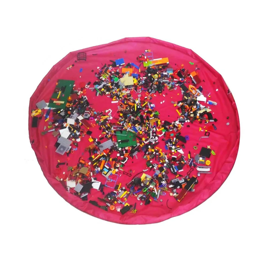 Коврик для "Лего" диаметр 140 см, цвет красный