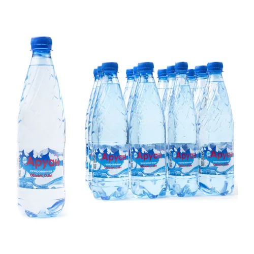 Natural drinking Water Aruan 0.6 liters carbonated