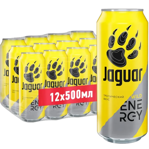 Power drink Jaguar Wild with tropical fruit taste