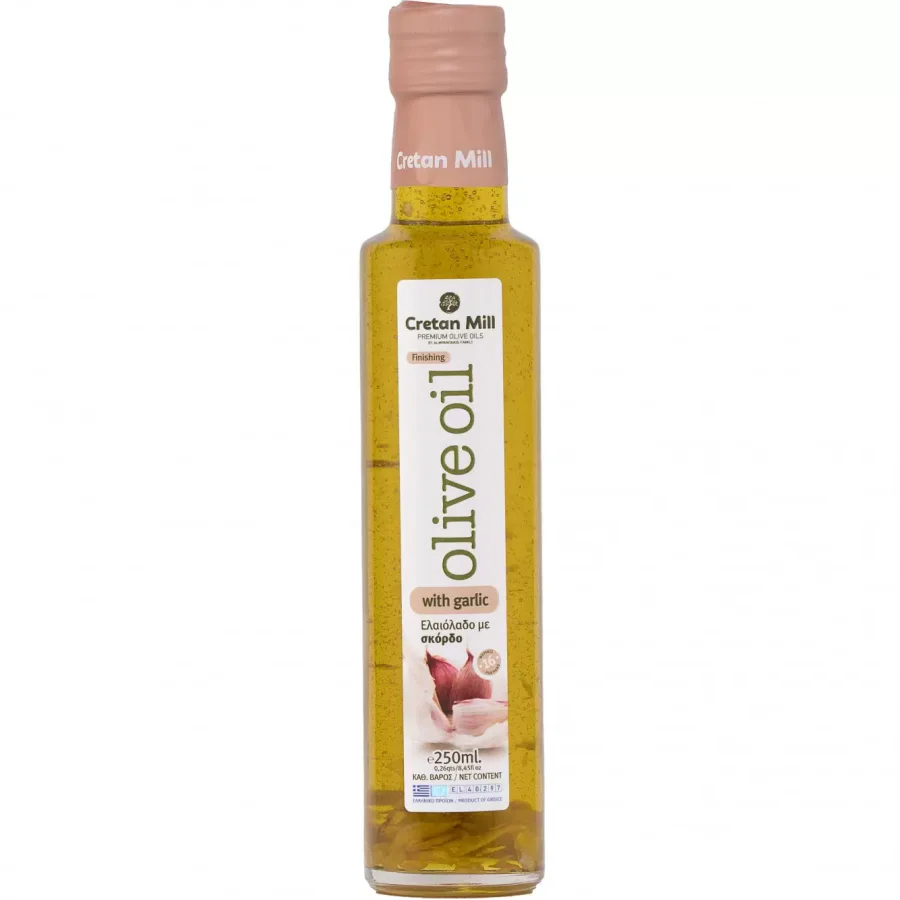 Масло оливковое Е.V. с чесноком CRETAN MILL  250 мл