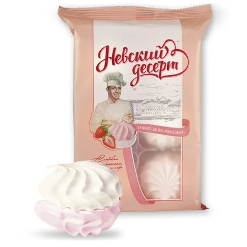 Зефир Невский десерт Бело–розовый