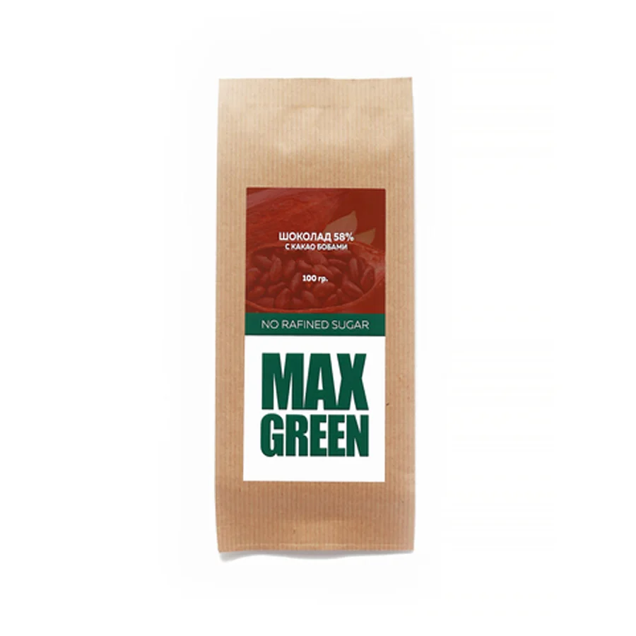 Chocolate Maxgreen 58% with cocoa beans