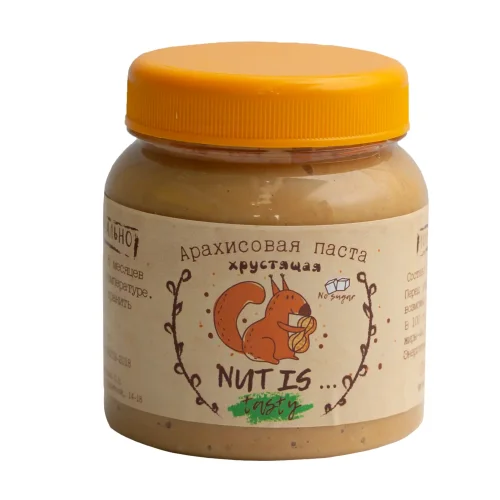 Арахисовая паста NUT IS хрустящая 280 гр Без сахара