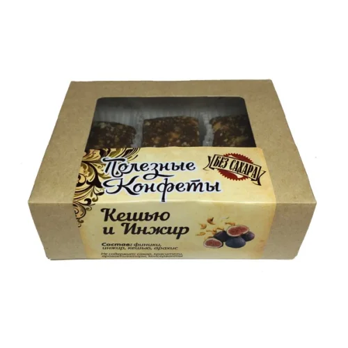 Useful candy without sugar «cashews and figs« / Russian traditions