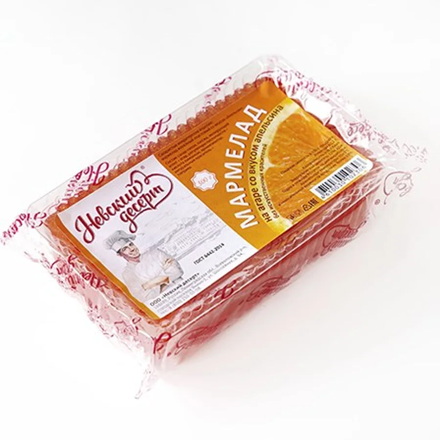 Marmalade at Agar Nevsky dessert with orange flavor