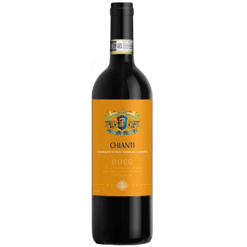 Вино защищенного наименования места происхождения сухое красное региона Тоскана КЬЯНТИ DOCG.Товарный знак "Solarita" 2019 г. 12,5% 0,75
