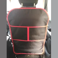 Seat protection with pockets, r-r 68*45cm, color black, red edging