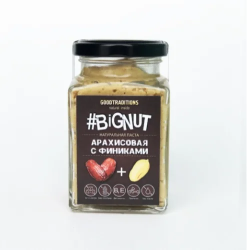 Peanut Paste with Pin, Glass, 240g
