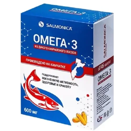 Omega 3 of Wild Kamchatka Salmon in Blister Packaging