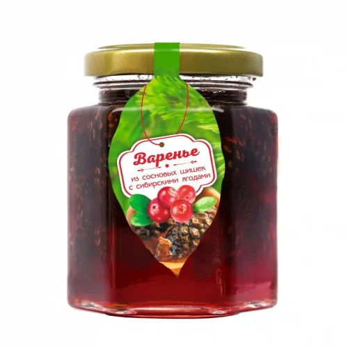 Pine cone jam with Siberian berries 240 g I would have eaten myself