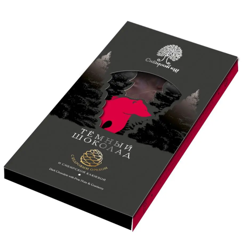 Dark chocolate with cranberries and pine nuts / 100 g