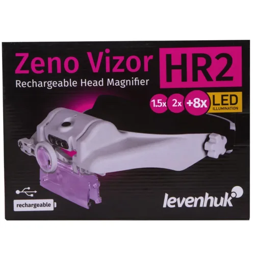 Magnifier Naked with LEVENHUK ZENO VIZOR HR2 Battery