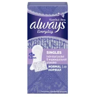 Женские ежедневные прокладки ALWAYS Fresh & Protect  Normal Single (в индивидуальной упаковке), 20 шт.