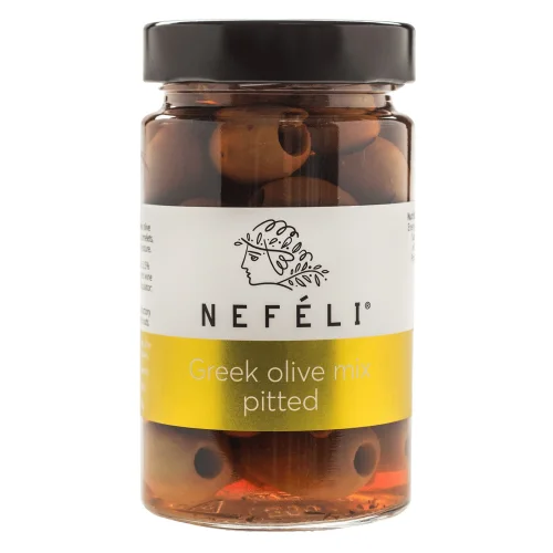 Assorted pitted Greek olives, NEFELI (0.295kg)