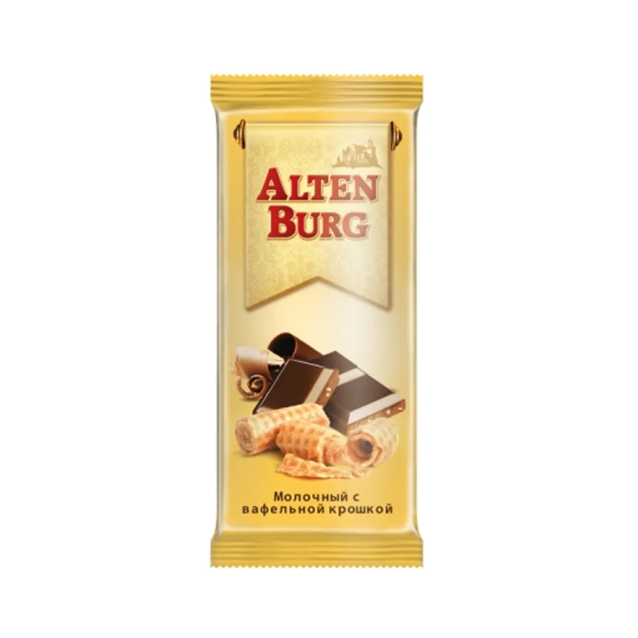 Молочный шоколад "Alten Burg" с вафельной крошкой