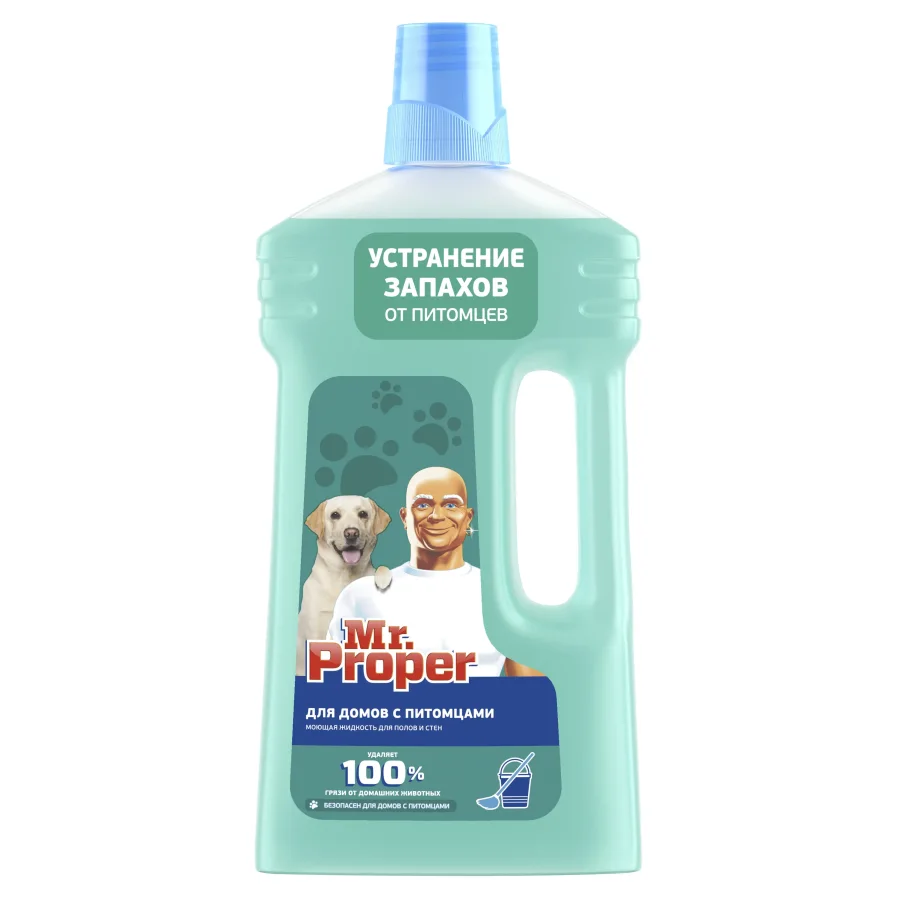 Washing liquid Mr. Proper for homes with pets, 1 l.