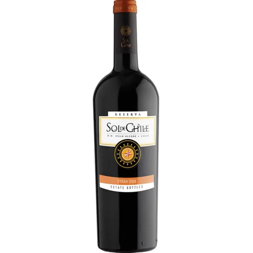 Protected appellation of origin dry red wine aged in the Villa Alegre region "Sol de Chile" Syrah Reserve harvest 2017 13.5% 0.75