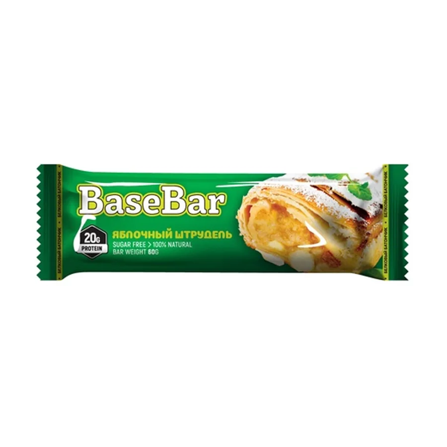 Батончик "Base Bar"  со вкусом Яблочный Штрудель, 60г