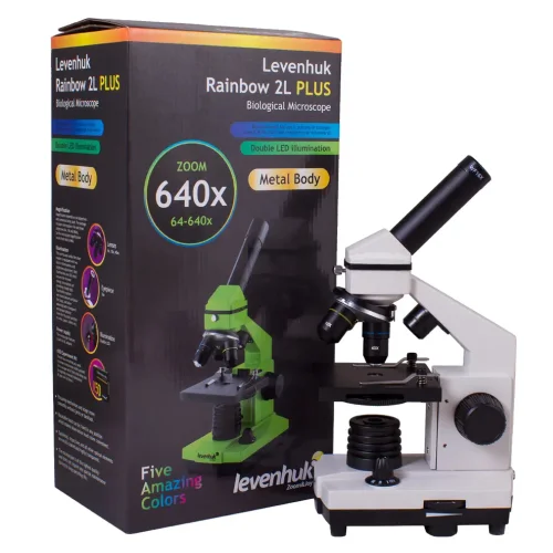 Микроскоп Levenhuk Rainbow 2L PLUS Moonstone\Лунный камень