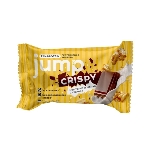 JUMP CRISPY protein candies "Milk chocolate and granola"