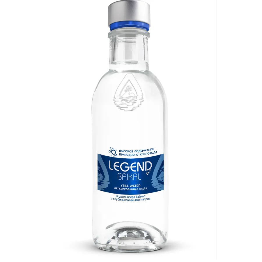 Water drinking deep "legend of Baikal" 0.5 liters, non-carbonated, glass