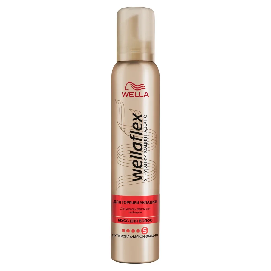 Wellaflex hair mousse for hot styling