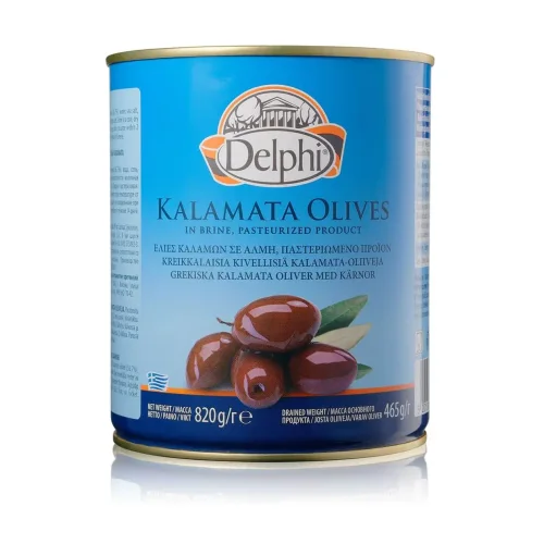 Kalamata olives with a stone Colossal 121-140 DELPHI 820g