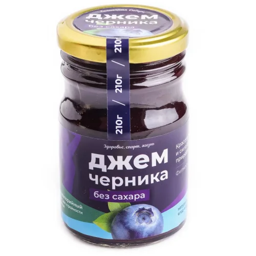 Jam without sugar "Blueberry", 210g