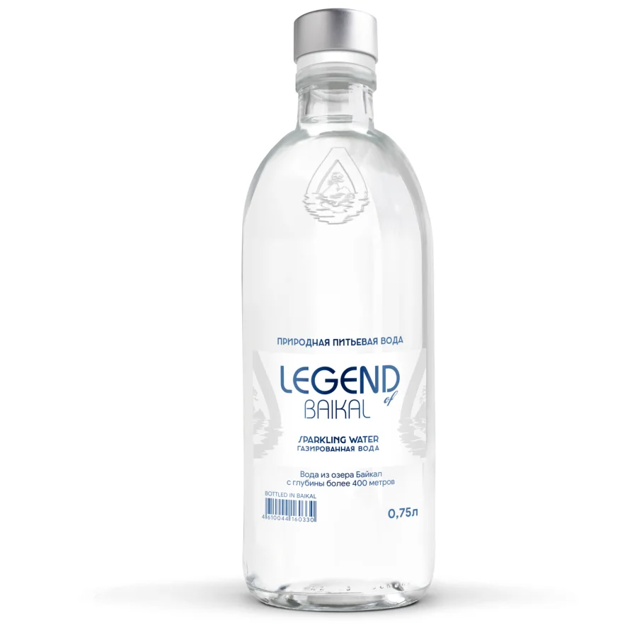 Water drinking deep "legend of Baikal" 0.75 l, carbonated, glass