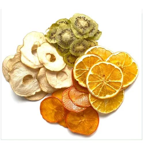 Fruit chips natural without sugar assorted: pear, persimmon, orange, kiwi