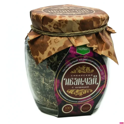 Siberian Ivan tea, with Oregano, glass jar, 100g
