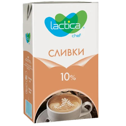 Ultra-pasteurized cream 10% 1L Lactica TBA