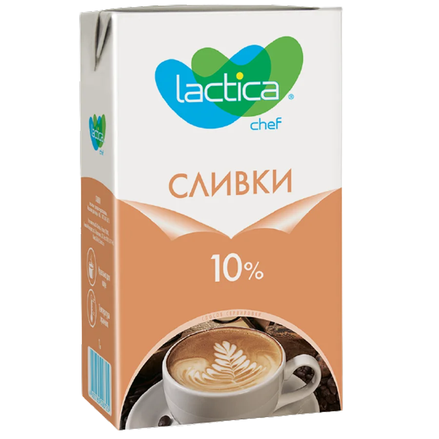 Ultra-pasteurized cream 10% 1L Lactica TBA