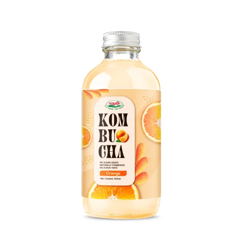 NAWON Kombucha with Grapefruit flavor in Glass Bottle 500ml 