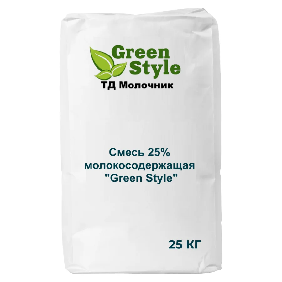 Mixture of milk-containing 25% "Green Style"