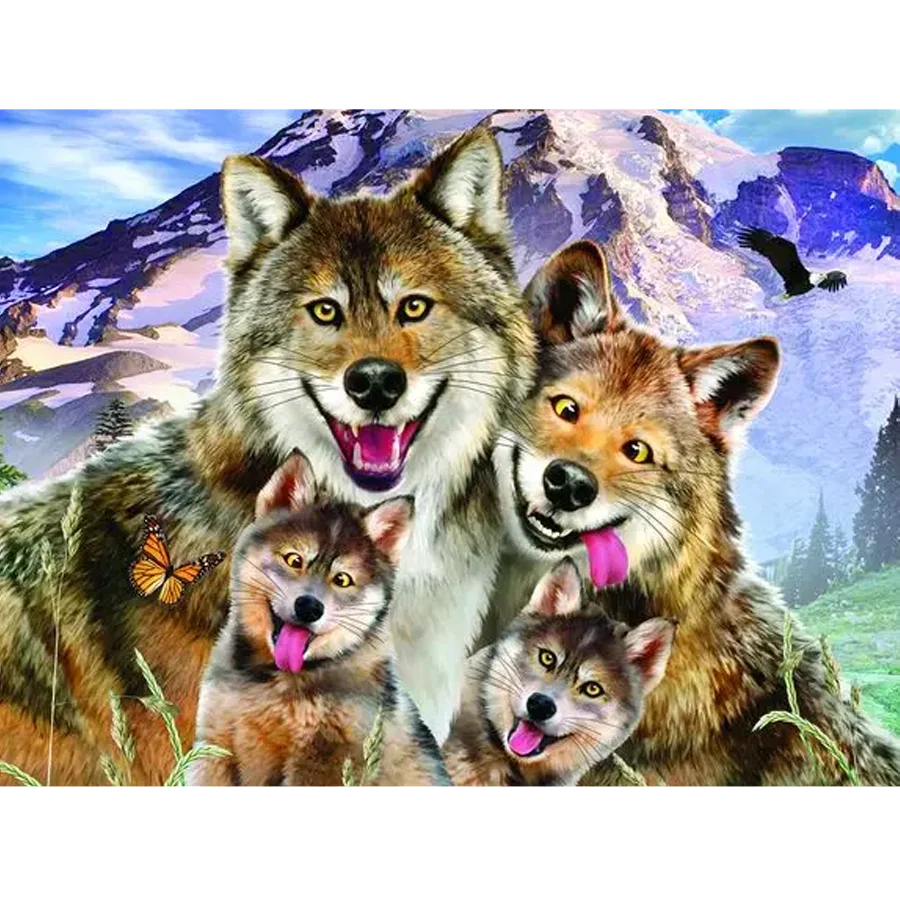 Puzzle Wolves Selfie