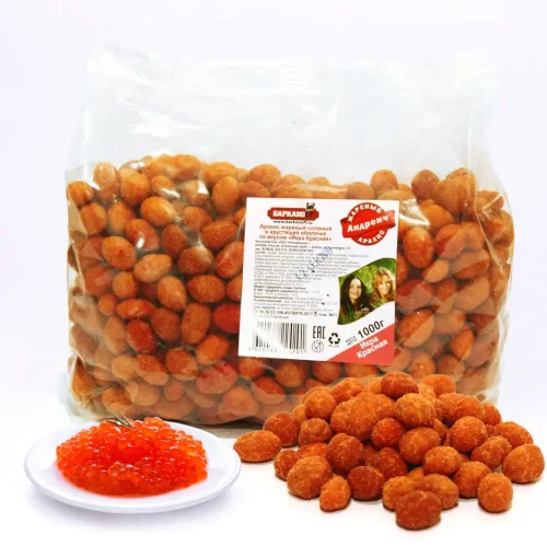 Peanuts in a crispy crust with barbecue flavor package 1000 g.