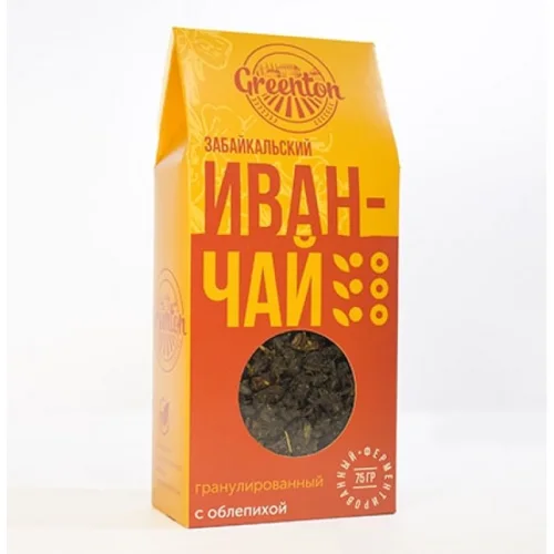Zabaykalsky Ivan tea granulated fermented with sea buckthorn 75 gr