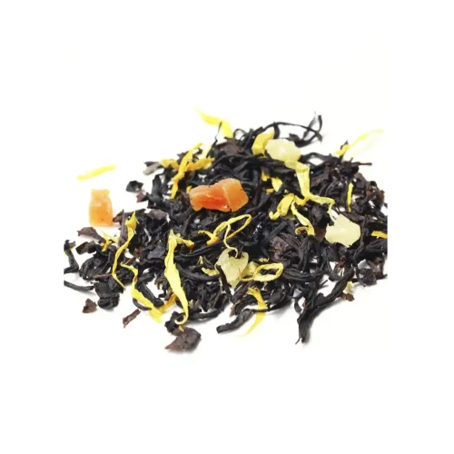 Black tea quince with peach