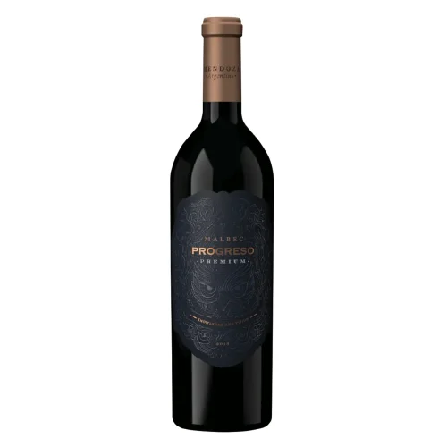 Protected appellation of origin dry red wine of the Mendoza region "Progreso Premium" Malbec aged 2015 14% 0.75