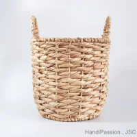 Water Hyacinth Laundry Basket, Wicker Storage Basket