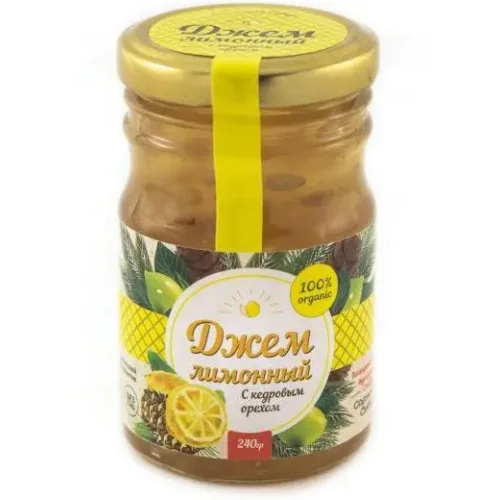 Lemon jam with pine nuts, 240g