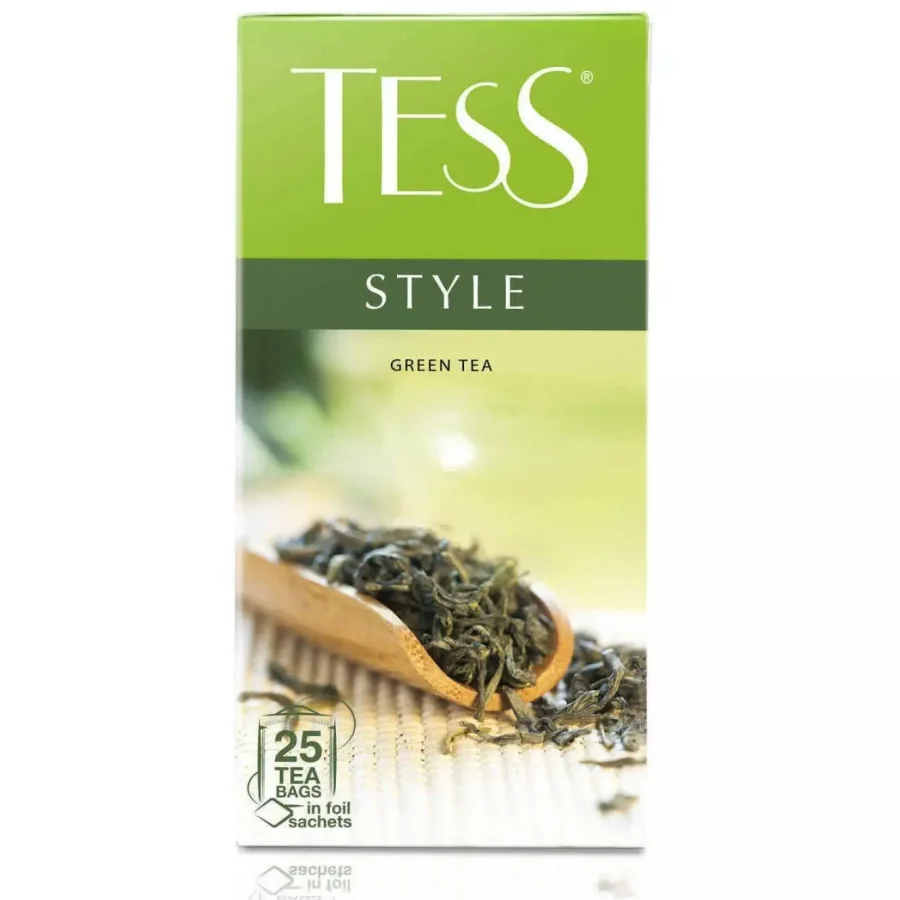 Чай STYLE зелёный листовой в пакетиках, 25 х 1,8г