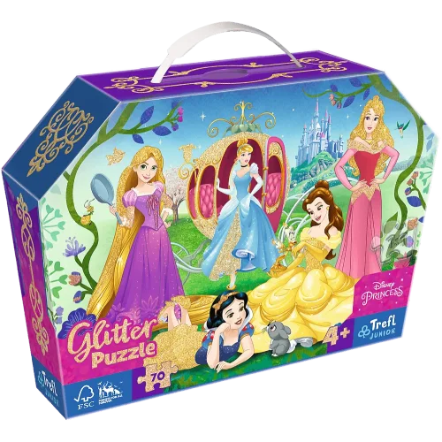 Happy Princesses Puzzle with Glitter Trefl 53017